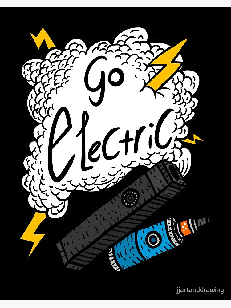 go electric. vaping tag. vape and thunder. E cigarette.