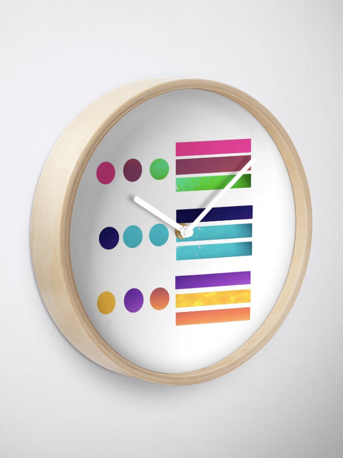 Alternate view of Dots & Stripes Clock