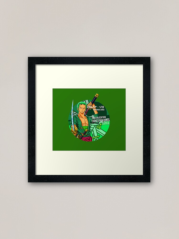 Roronoa Zoro Vivre Card Framed Art Print By Eznovax Redbubble