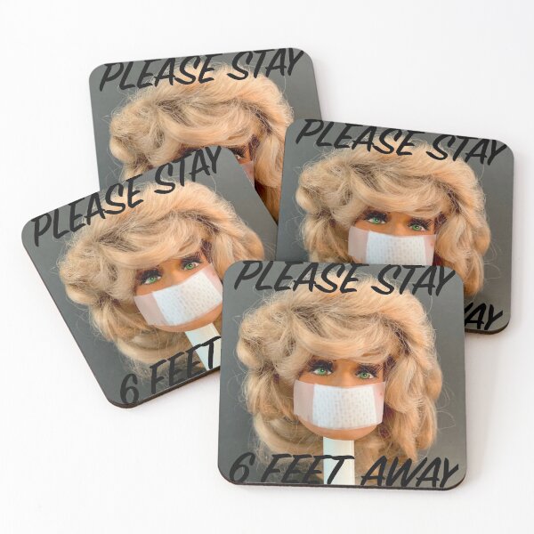 Item preview, Farrah Doll Head Covid 19 PLEASE STAY 6 FEET AWAY  designed and sold by IamRaym.