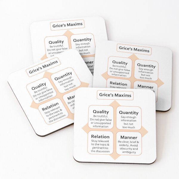 Item preview, Grice's Maxims designed and sold by Bododobird.