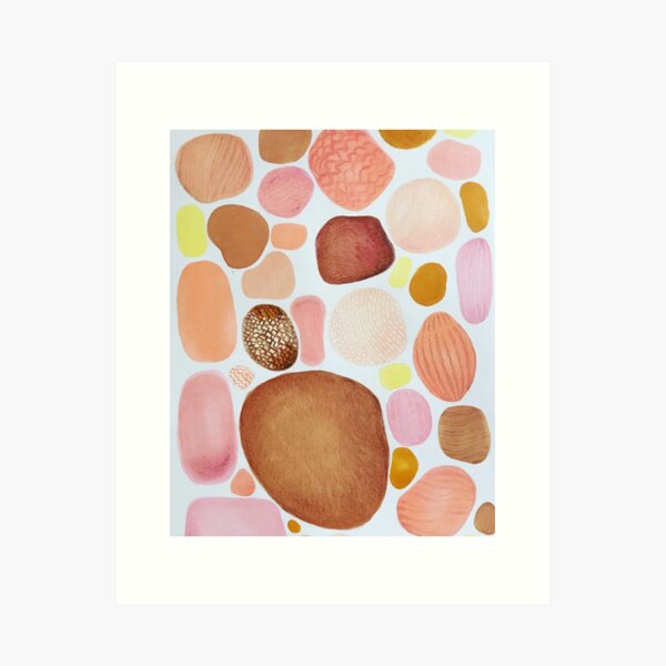 Pink Stones and Salted Caramel study Art Print