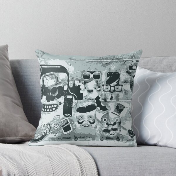 Item preview, Happy monsters in gray designed and sold by harietteh.