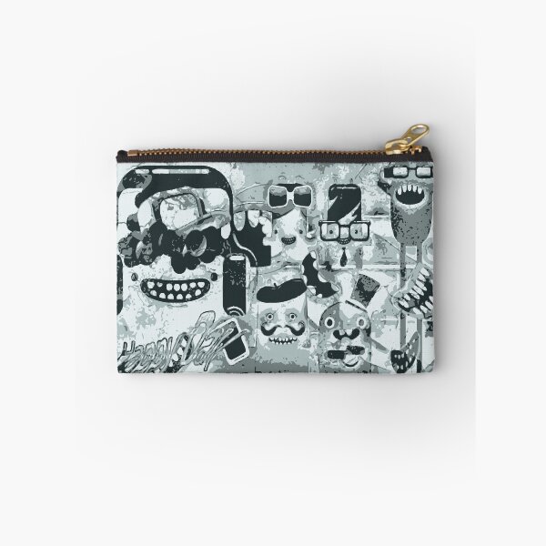 Item preview, Happy monsters in gray designed and sold by harietteh.