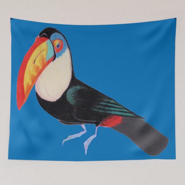 Item preview, Toucan, spanish blue background designed and sold by AnnaBaldon.