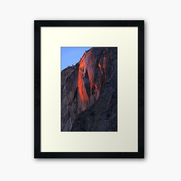 Horsetail Falls Feb 21st Yosemite Framed Art Print