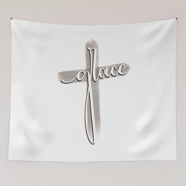 Item preview, Cross and grace lettering designed and sold by PearlOfGod.