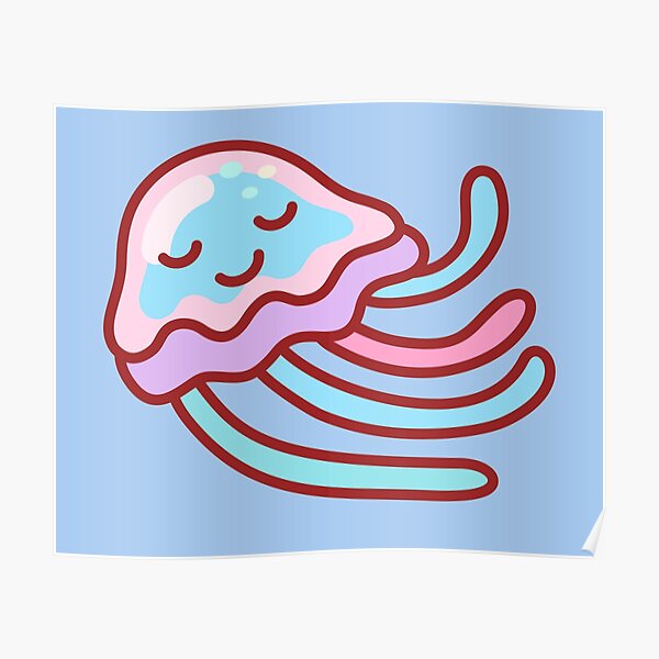 Jellyfish Clipart Posters Redbubble