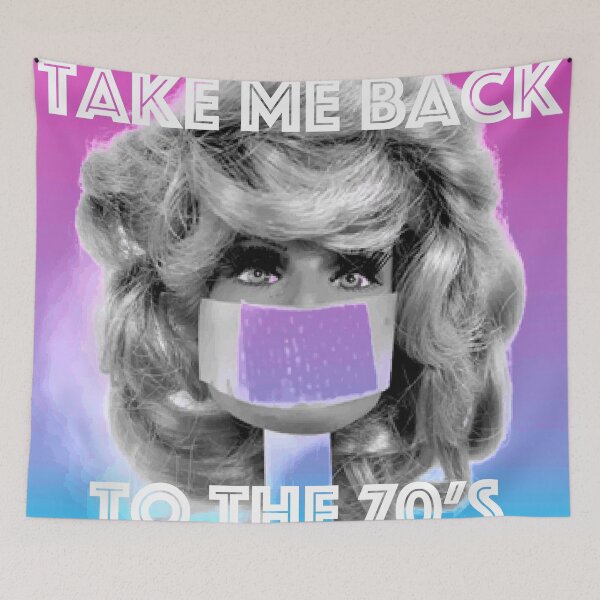 Item preview, Farrah Doll Head Covid 19 "TAKE ME BACK TO THE 70'S  designed and sold by IamRaym.