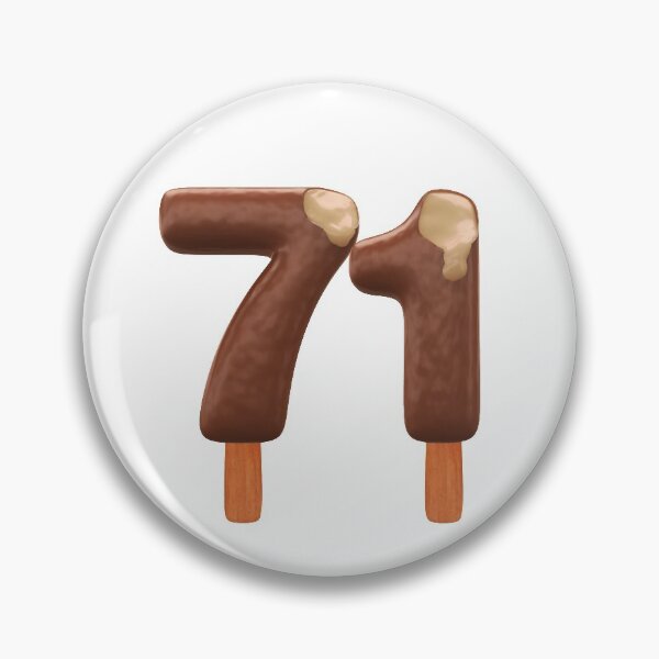 Item preview, 71 Ice Cream Seventy One Number 3d Chocolate designed and sold by HelloFromAja.