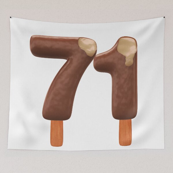 Item preview, 71 Ice Cream Seventy One Number 3d Chocolate designed and sold by HelloFromAja.