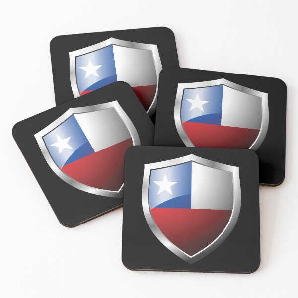 Item preview, Strong Chile Flag Shield Country designed and sold by HelloFromAja.