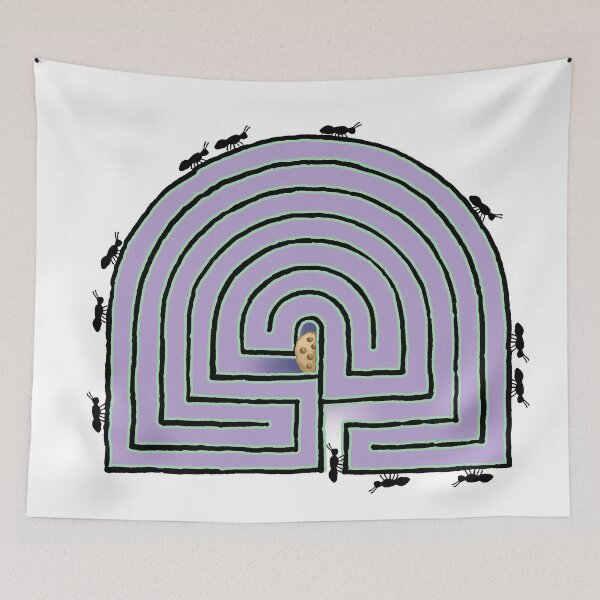 Item preview, Ant Maze Puzzle Art Childrens Room Decor designed and sold by Stephen Chambers / The Pop Art Factory.