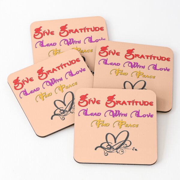 Item preview, Gratitude Love And Peace designed and sold by RandomAssDesign.