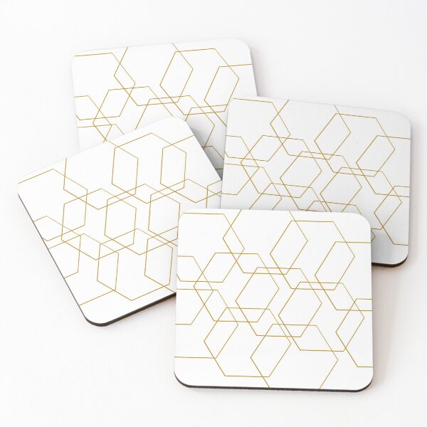 Item preview, Gold hexagonal pattern designed and sold by MeerkatArt.