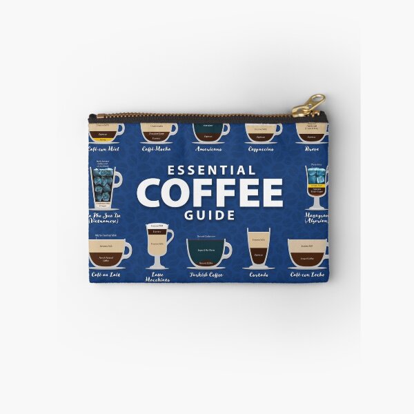 Item preview, Nautical Blue Colored Background Types of Coffee Chart designed and sold by Coffee-Meme.
