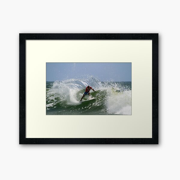 Kelly Slater at the Quiksilver Pro Framed Art Print