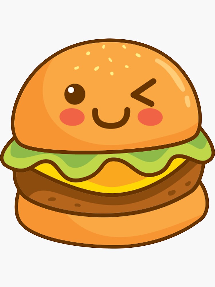 Kawaii Hamburger | Sticker