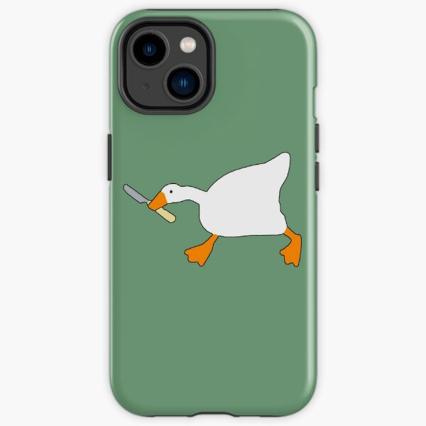 Goose with Knife - Juego de ganso sin título Funda resistente para iPhone