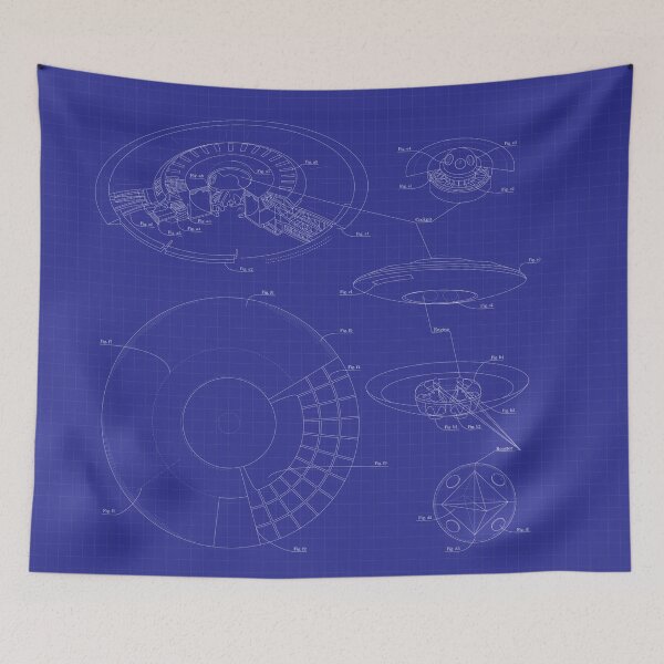 Item preview, UFO Blueprints designed and sold by bowtomickey.