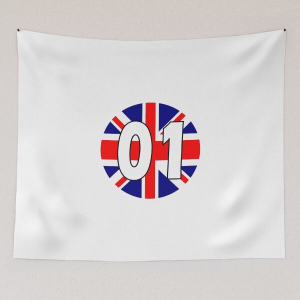 Item preview, UK flag with number 01 - zero one designed and sold by AllShirts21.