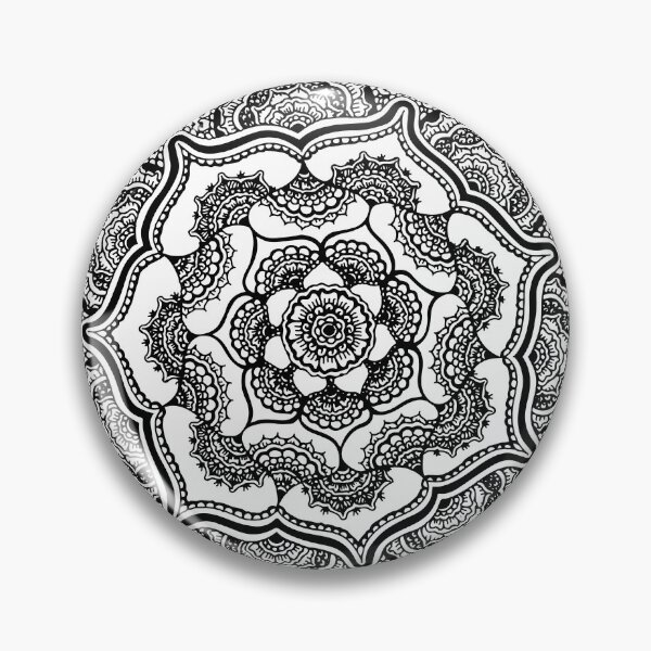 Item preview, Spring Lotus || Abstract || Black and White designed and sold by Hilary Leslie.