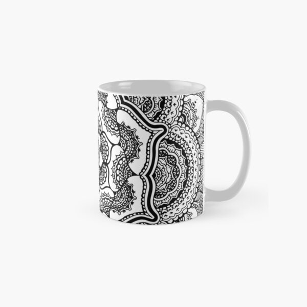 Spring Lotus || Abstract || Black and White Classic Mug