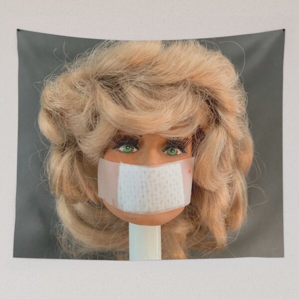 Item preview,  Farrah Doll Head Covid 19  Parody Black designed and sold by IamRaym.