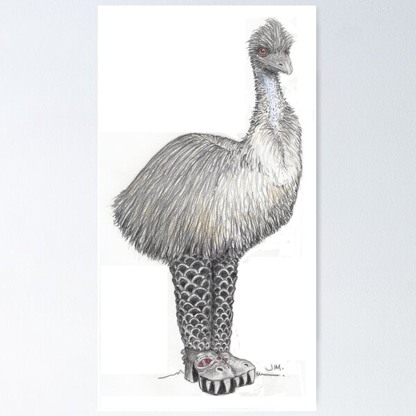 Item preview, Emu in Kiss boots designed and sold by JimsBirds.