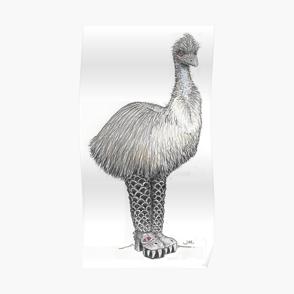 Emu in Kiss boots Poster
