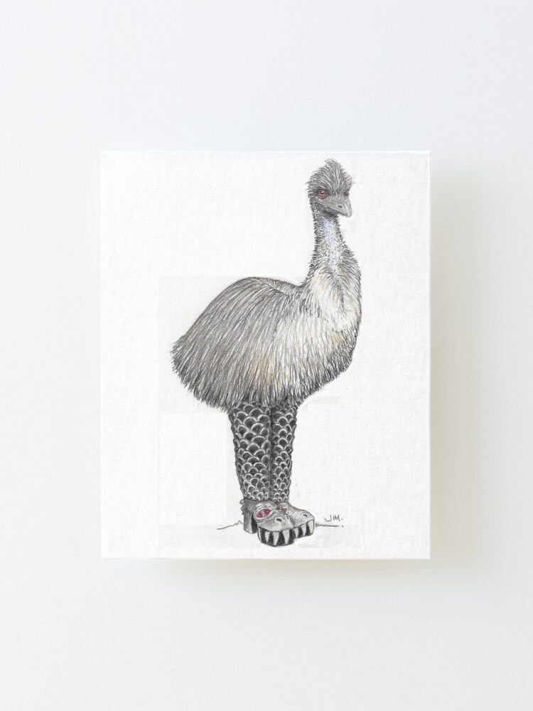 Alternate view of Emu in Kiss boots Mounted Print