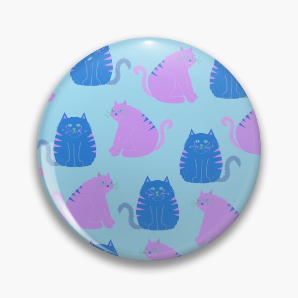 Item preview, Fat Cats - blue and purple designed and sold by kkati.