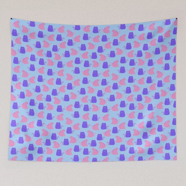 Item preview, Fat Cats - purple and pink designed and sold by kkati.