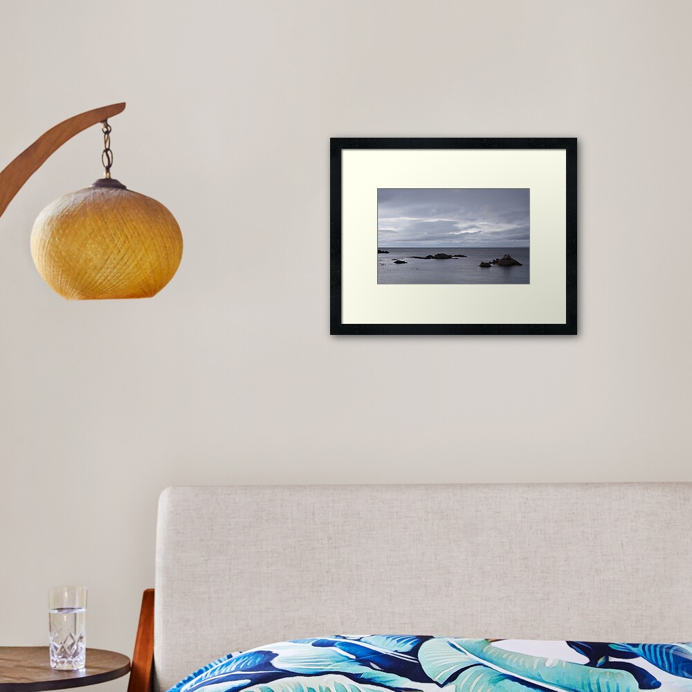 Findochty Coast: Blues Framed Art Print