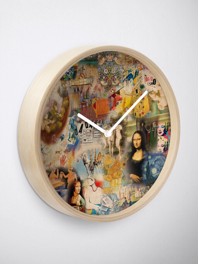 "History of art" Clock for Sale by snsdesign Redbubble