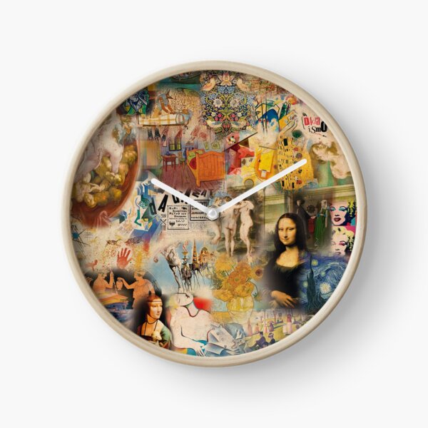 "History of art" Clock for Sale by snsdesign Redbubble