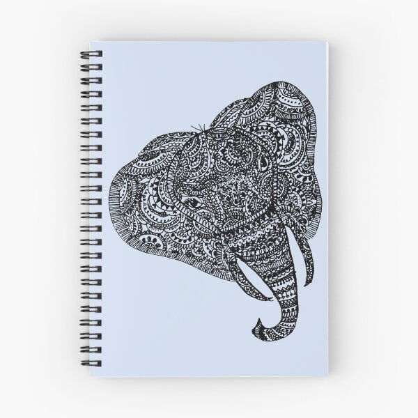 Item preview, elephant designed and sold by thedoodlejournal shop.