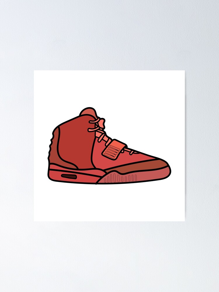 Nike Air Yeezy 2 Red Illustration" Poster for Sale by cobyc10916 | Redbubble