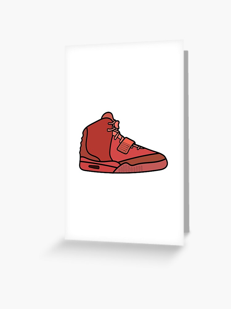 yeezy red writing