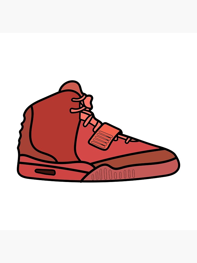 Nike Air Yeezy 2 Red October Illustration" Art Board Print Sale | Redbubble