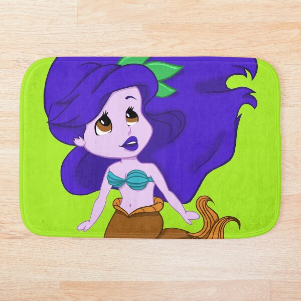 Blue Hair Mermaid Bath Mat