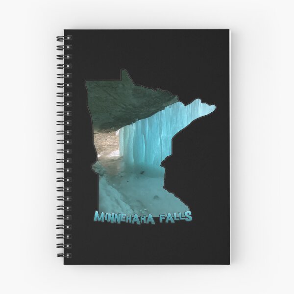 Item preview, Minnesota State Outline (Minnehaha Falls in Winter) designed and sold by gorff.