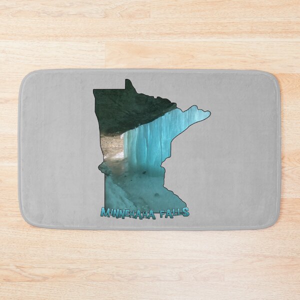 Item preview, Minnesota State Outline (Minnehaha Falls in Winter) designed and sold by gorff.