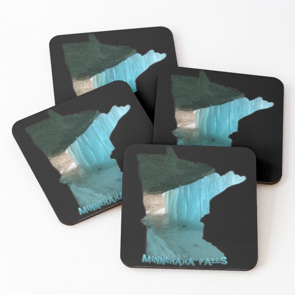 Item preview, Minnesota State Outline (Minnehaha Falls in Winter) designed and sold by gorff.