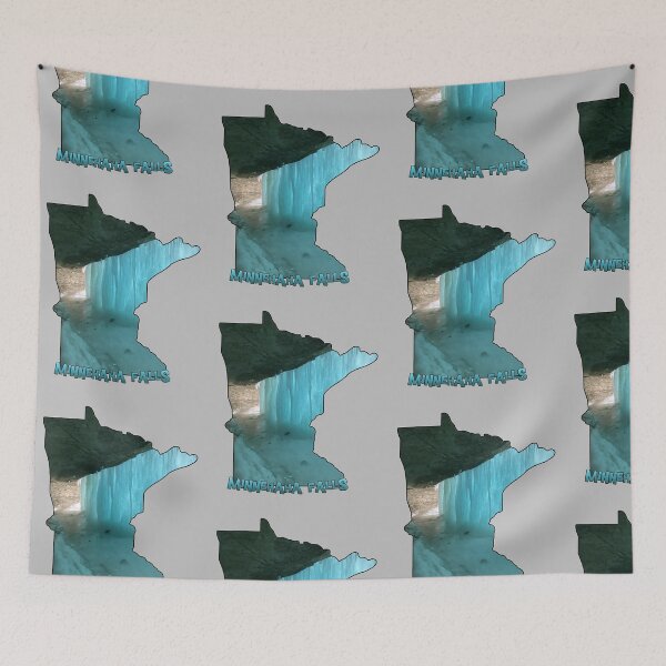 Item preview, Minnesota State Outline (Minnehaha Falls in Winter) designed and sold by gorff.