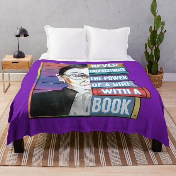 Item preview, Never Underestimate Power of Girl With Book design RBG Ruth designed and sold by TrustedNomads.