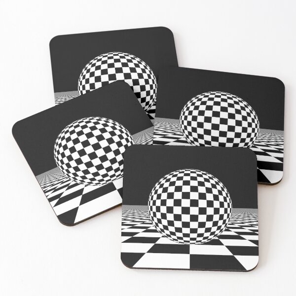 Item preview, Checkered Sphere on a Checkerboard Floor designed and sold by pinkal.