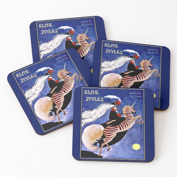 Item preview, ELITE STYLES : Vintage 1921 Lady Riding a Zebra Unicorn Magazine Print designed and sold by posterbobs.