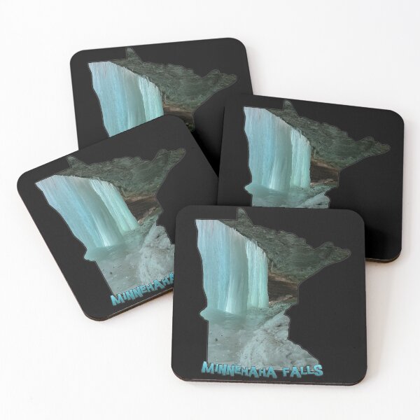 Item preview, Minnesota State Outline (Minnehaha Falls in Winter) designed and sold by gorff.
