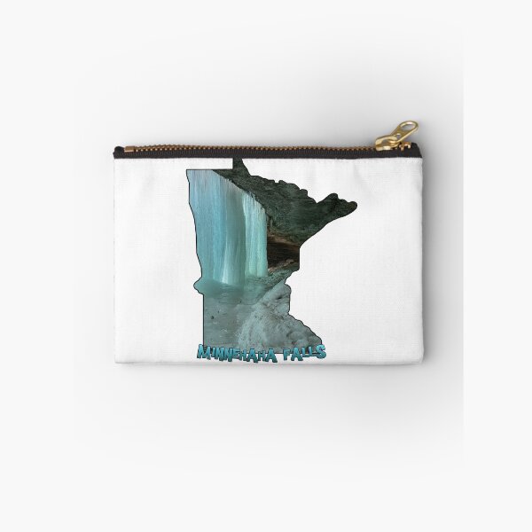 Item preview, Minnesota State Outline (Minnehaha Falls in Winter) designed and sold by gorff.